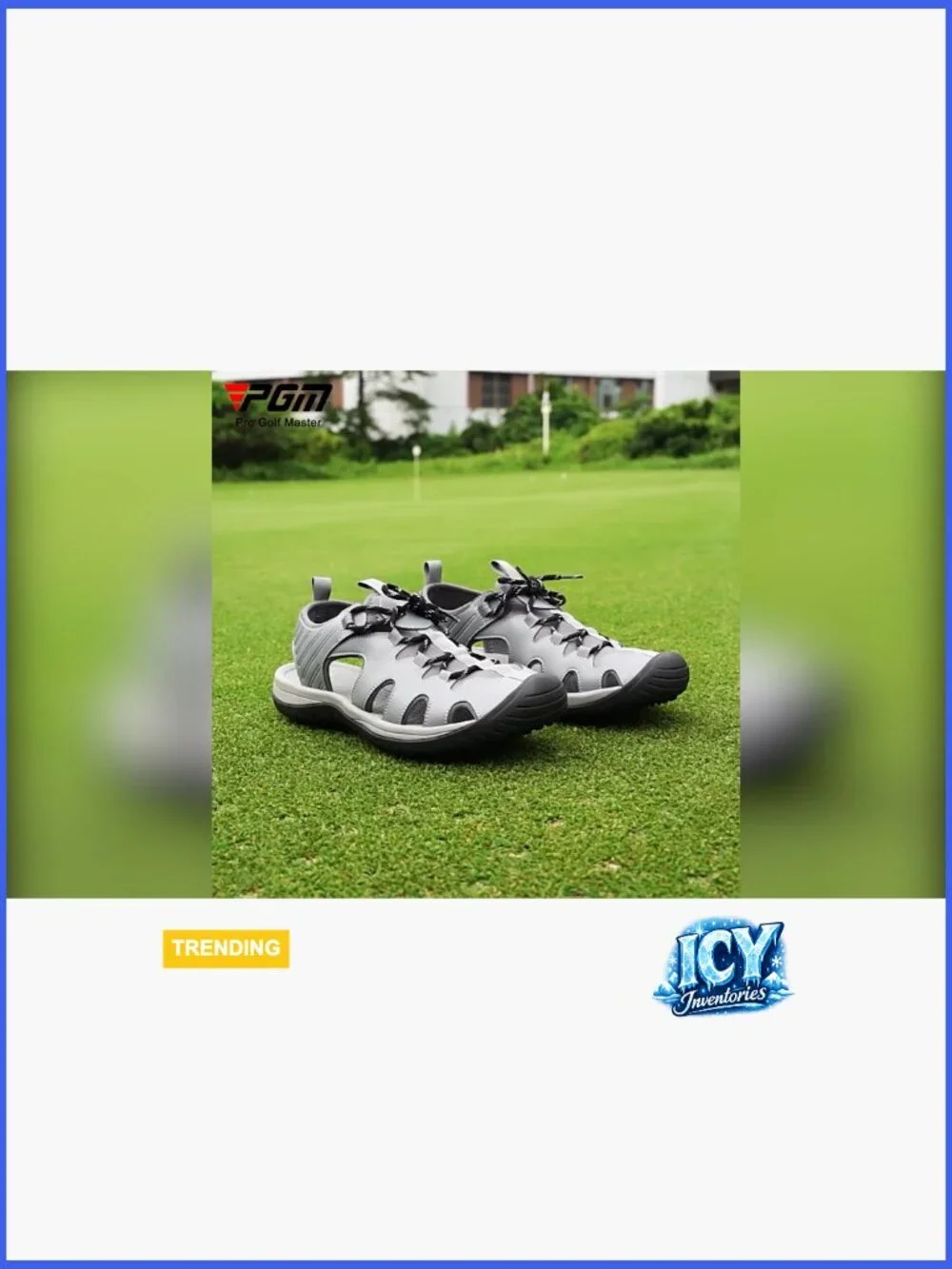 Closed Toe Sport Sandals with Anti-Slip Spikes, Breathable Golf Shoes
